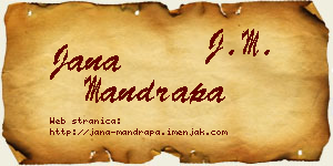 Jana Mandrapa vizit kartica